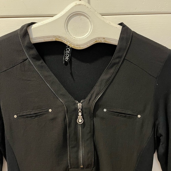 🖤 Colori Black Zip-Front Top – NWT – Size P/S - Picture 7 of 10